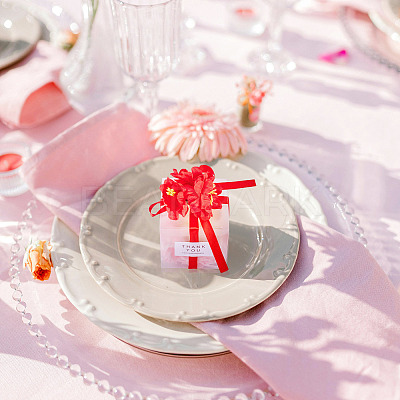 Clear PVC Candy Gift Packaging Boxes with Ribbon & Artificial Flower CON-TAC0001-20C-1