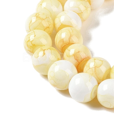 Baking Paint Glass Bead Strands GLAA-H031-01B-03-1