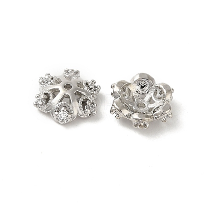 Rack Plating Brass Beads Caps KK-B088-05B-P-1