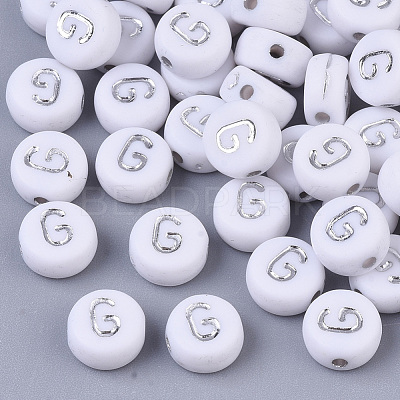Plating Acrylic Beads X-PACR-R243-04G-1