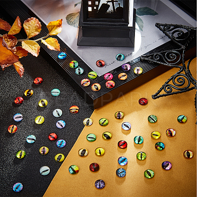 Flat Back Glass Cabochons GGLA-PH0001-01A-02-1