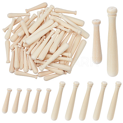60Pcs 2 Styles Sport Wood Baseball Bat Display Decorations DJEW-NB0001-52-1