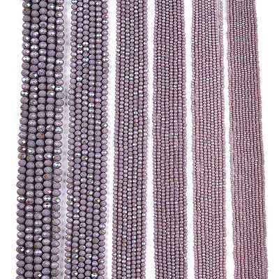Electroplate Opaque Solid Color Glass Beads Strands EGLA-A044-P3mm-L13-1