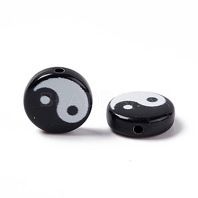 Opaque Acrylic Beads X-SACR-E008-02B-02-1