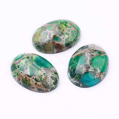 Synthetic Regalite/Imperial Jasper/Sea Sediment Jasper Cabochons X-G-E377-01A-1