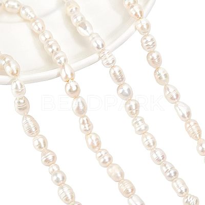 2 Strands Natural Cultured Freshwater Pearl Beads Strands PEAR-NB0001-10-1