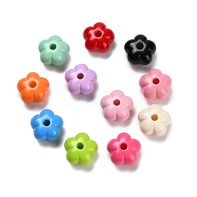 Baking Paint Opaque Acrylic Beads SACR-P035-05-1