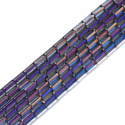 Electroplate Glass Beads Strands EGLA-K014-B-FP09-1