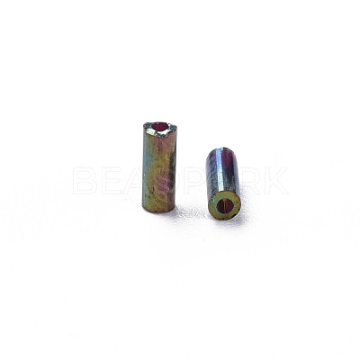 Metallic Colours Glass Bugle Beads SEED-N005-001-D04-1