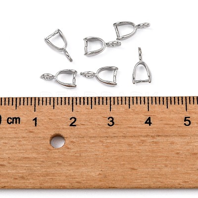 Grade AA Brass Ice Pick Pinch Bails for Pendant Making KK-M008-b-07P-NR-1