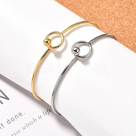 304 Stainless Steel Bangle BJEW-H530-01-1