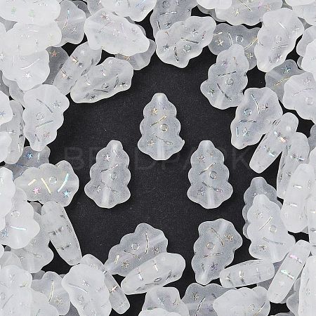 Frosted Transparent Acrylic Beads X1-OACR-P029-04B-01-1