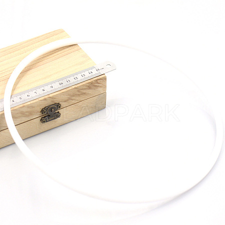 Plastic Macrame Wreath Floral Ring Hoop PW-WG40709-10-1