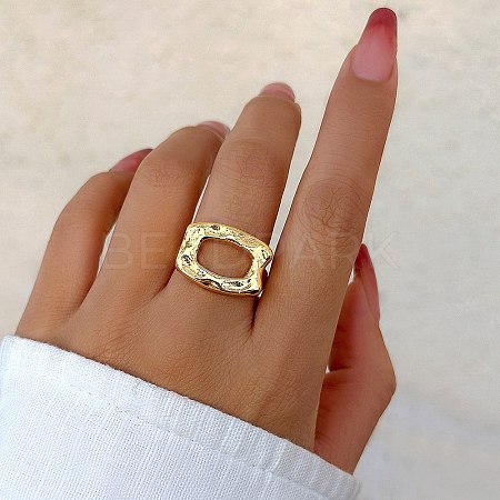 Alloy Open Cuff Rings for Women RJEW-S412-04G-08-1