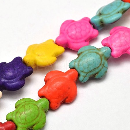 Dyed Synthetic Turquoise Beads Strands G-M152-01-B-1