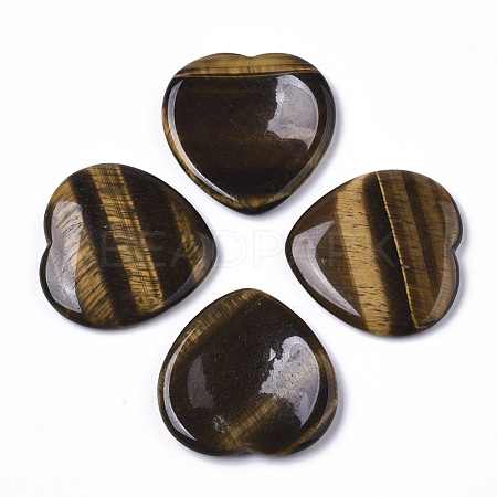 Natural Tiger Eye Thumb Worry Stone X-G-N0325-01E-1