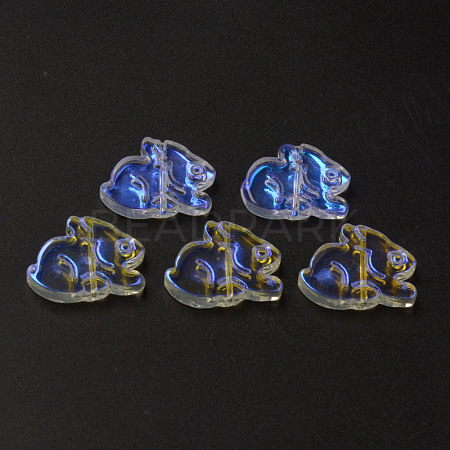 Electroplate Transparent Glass Beads X-GLAA-Q092-03-B01-1