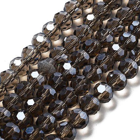 Electroplate Transparent Glass Beads Strands EGLA-A035-T8mm-A16-1
