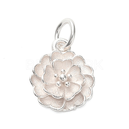 925 Sterling Silver Lotus Flower Charms STER-U009-01S-02-1