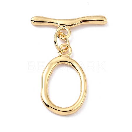 Rack Plating Brass Toggle Clasps X-KK-B036-06G-1