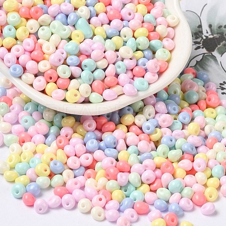 6/0 Opaque Baking Paint Glass Seed Beads SEED-M012-02A-36-1