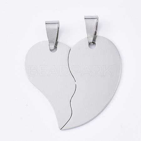 Non-Tarnish 201 Stainless Steel Split Pendants STAS-T048-25-1