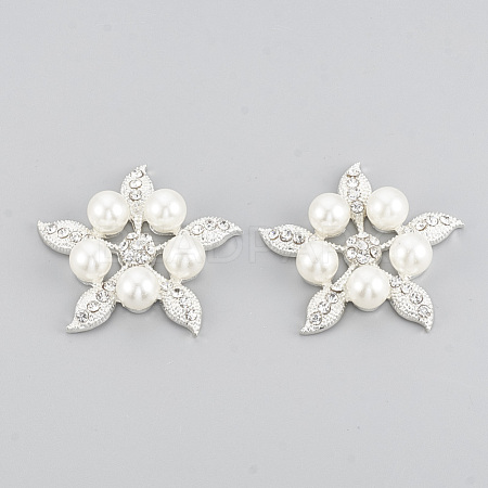 Alloy Rhinestone Flat Back Cabochons RB-S048-18S-1