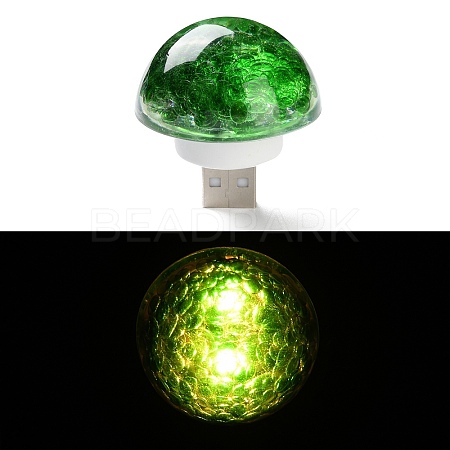 Resin & Epoxy Resin Decor Plate Night Light DJEW-K030-01D-1