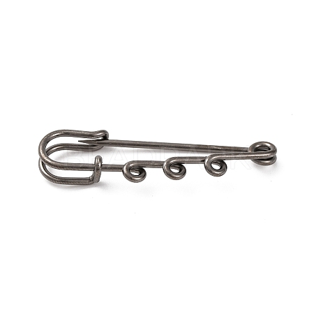 Iron Brooch Findings KK-Q491-B-1