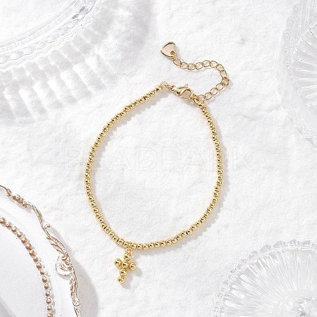 Brass Charm Bracelets BJEW-JB12205-1