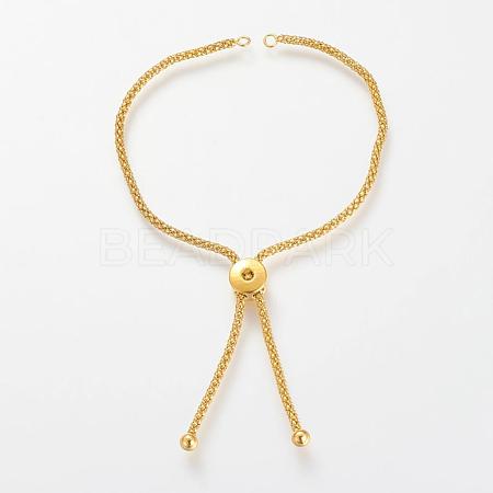Brass Slider Bracelets Making X-KK-T014-140G-1