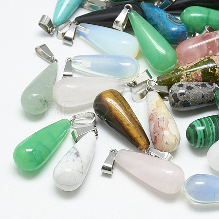 Natural & Synthetic Mixed Stone Pendants X-G-T081-M-1