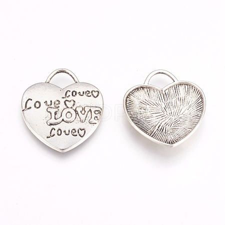 Tibetan Style Alloy Pendants TIBEP-A9142-AS-RS-1