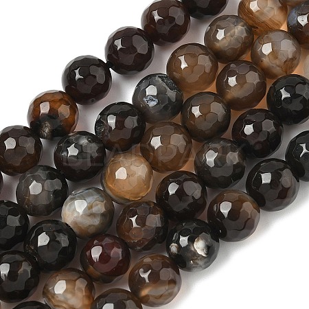 Natural Agate Beads Strands X-G-M437-C01-01Y-1