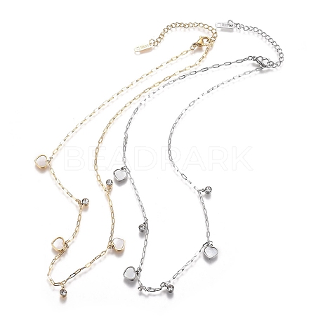 304 Stainless Steel Pendant Necklaces STAS-A049-18-1