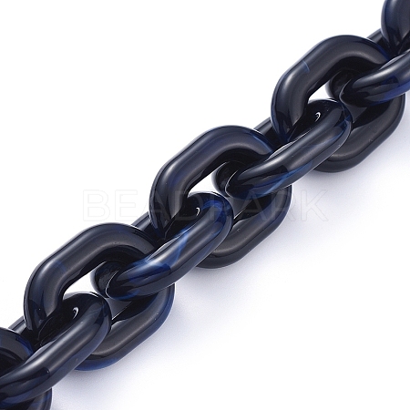 Transparent Acrylic Handmade Cable Chain AJEW-JB00542-09-1