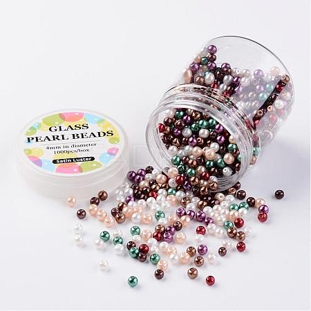 Glass Pearl Bead Sets HY-JP0001-01-I-1