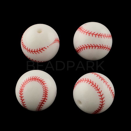 Opaque Acrylic Round Beads MACR-S788-20mm-01-1