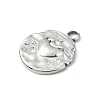 304 Stainless Steel Rhinestone Pendants STAS-L022-446P-2