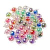UV Plating Rainbow Iridescent Acrylic Beads OACR-F004-07-3
