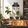 Wood & Iron Wall Mounted Hangers HJEW-WH0055-097-7