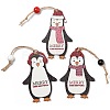 9Pcs 3 Styles Christmas Wood Pendant Decorations Set WOOD-U004-01C-2