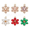 ARRICRAFT 6Pcs 6 Styles Brass with Cubic Zirconia Pendants KK-AR0003-83-1