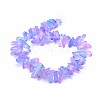 Electroplated Natural Quartz Crystal Beads Strands G-P368-06A-2