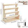 4-Tier Assembled Wood Bracelets/Bangles Display Riser Stands BDIS-WH0008-15-2