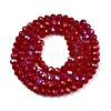 Electroplate Opaque Solid Color Glass Beads Strands EGLA-A044-P4mm-L02-3