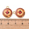 Alloy Printed Pendants AL-CBA7256-18B-G-2