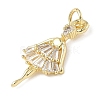 Brass Micro Pave Cubic Zirconia Pendants ZIRC-I356-08G-02-2
