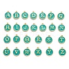 Initial Letter A~Z Alphabet Enamel Charms ENAM-X0018-15-1