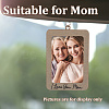 Rectangle with Word I Love You Mom Wood Hanging Photo Frame HJEW-SP0001-19B-6